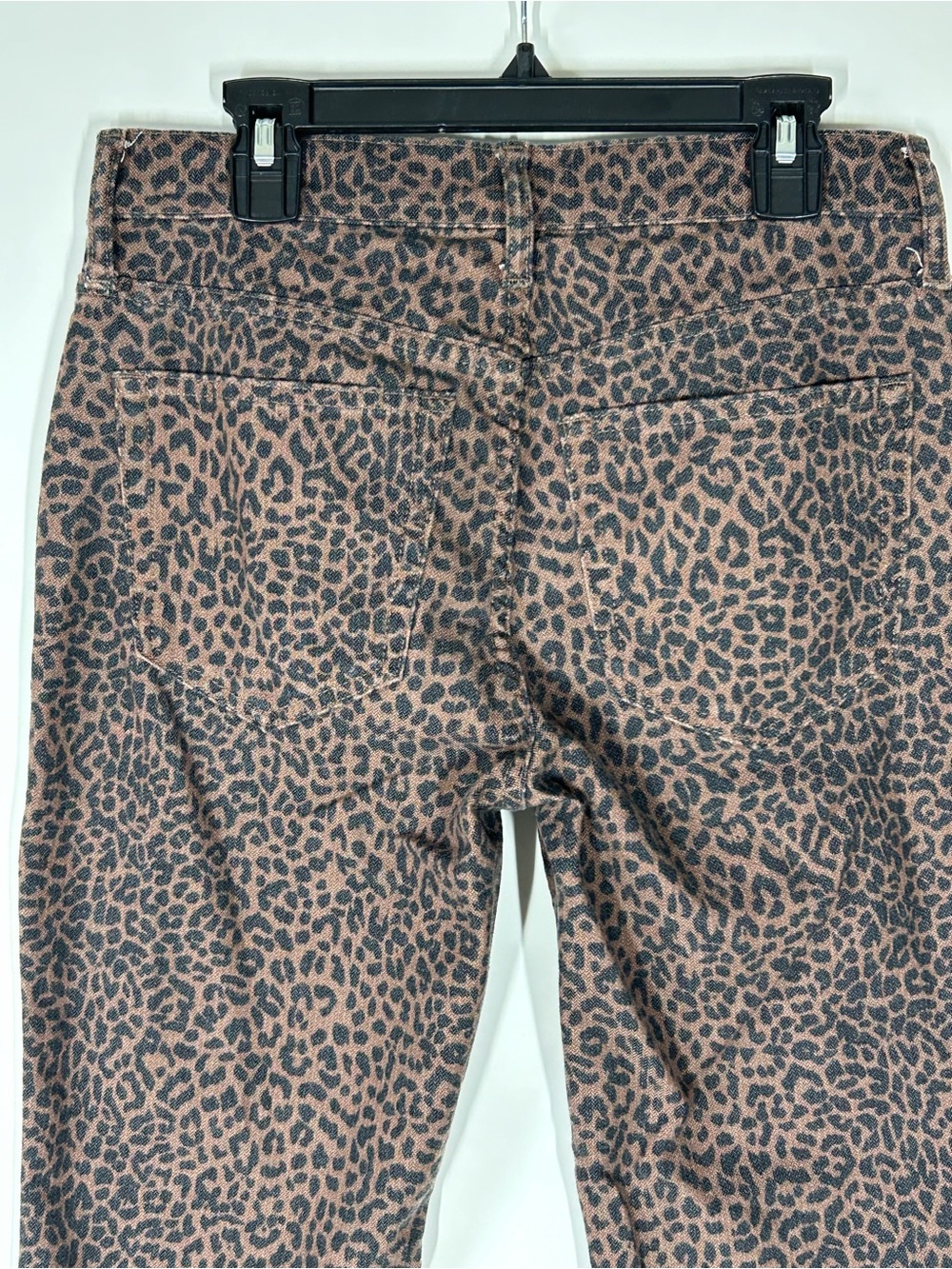J. Crew Mid-Rise Flare Crop Pants Leopard Animal Print Size 25P Petite - Picture 5 of 5